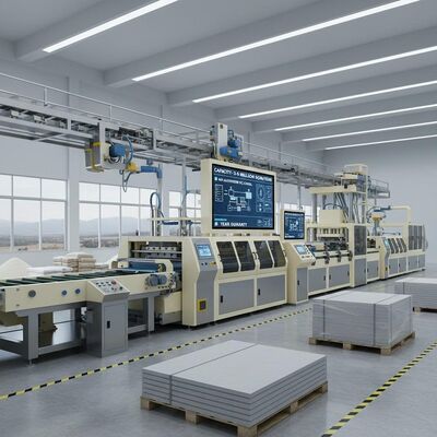 Kapazität 3-5 Millionen qm Faserzementplatten-Produktionslinie Hohe Automatisierung SPS-Steuerungssystem 1 Jahr Garantie Automatisierung