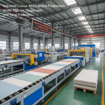 Angepasste MgO-Platten-Produktionslinie mit einer Plattenbreite von 1220 mm oder kundenspezifisch, geeignet für die Wandplattenproduktion